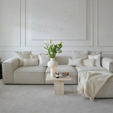 Edsy Home Mira Relax 4 Modül Köşe Koltuk Keten Kumaş