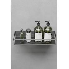 Paslanmaz Çelik Inox Yapışkanlı Banyo Rafı, Duş Rafı & Şampuanlık Raf-Gualdo