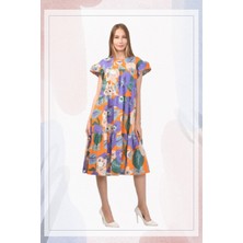 Salaş Kesim Desenli Yazlık Elbise – Konforlu ve Modern Stil