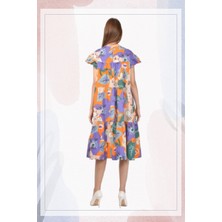 Salaş Kesim Desenli Yazlık Elbise – Konforlu ve Modern Stil
