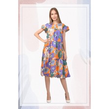 Salaş Kesim Desenli Yazlık Elbise – Konforlu ve Modern Stil