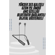 Machnera Boyun Askılı Bluetooth Kulaklık | Dijital Göstergeli, Mıknatıslı, Uzun Pil Ömrü,