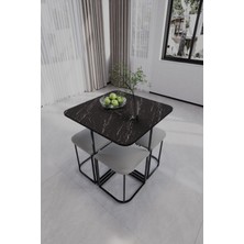 Moka Park AVM Rüzgar Dekoratif Oval Tabureli Yemek Masası