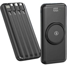 10.000 Mah Kablosuz Powerbank | Dijital Göstergeli, Magsafe Uyumlu, Android & Ios Destekli, Çoklu Şarj Girişli