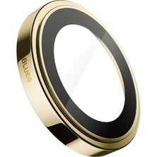 PVD iPhone 13 Pro Uyumlu Gold Altın Paslanmaz Çelik Çizik Işık Engelleyici Kamera Lens Koruyucu