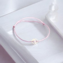 Glorria Altın Bebek Ayak Izi Ipli Bileklik