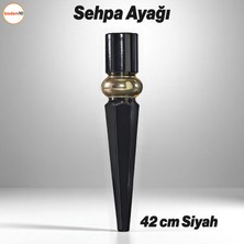 Elips Sehpa Ayağı 42 cm Plastik Siyah Altın Masa Ayak Mutfak Sehpası Yemek Masası Mobilya Ayakları