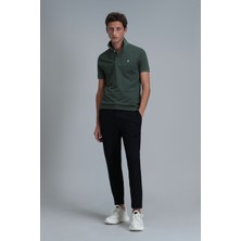 Lufian Laon Smart Erkek Polo Tişört Slim Fit Siyah