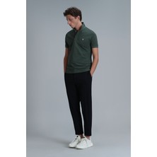Lufian Laon Smart Erkek Polo Tişört Slim Fit Siyah
