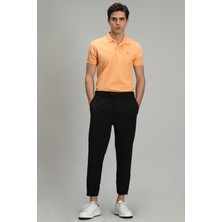 Lufian Laon Spor Polo Yaka Erkek Tişört Siyah