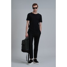 Lufian Junya Erkek Basic Tişört Siyah