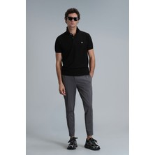 Lufian Laon Smart Erkek Polo Tişört Slim Fit Siyah