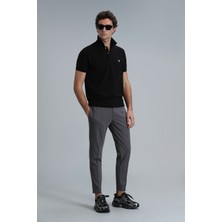 Lufian Laon Smart Erkek Polo Tişört Slim Fit Siyah