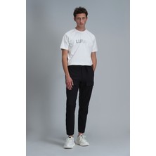 Lufian Benjamın Modern Grafik T- Shirt Siyah