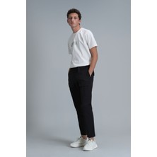 Lufian Benjamın Modern Grafik T- Shirt Siyah