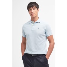 Barbour Tartan Pique Polo Yaka BU44 Niagara Mist