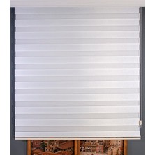 Beyaz Bambu Zebra Perde