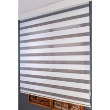 Beyaz Bambu Zebra Perde