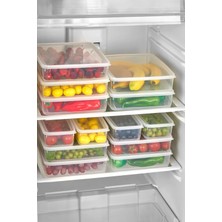 6'lı Sızdırmaz Freshbox Saklama Kabı – Mikrodalga ve Buzdolabı Uyumlu / 3000 ml – Şeffaf