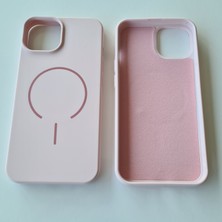 Pirok Store İphone 13-14 Magsafe İle Uyumlu Yumuşak Soft Mükemmel Manyetik Esnek Lansman Silikon Kılıf