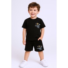 HÇM Erkek Çocuk Şortlu Takım Sırt Baskılı Oversize Kalıp D45