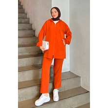 Bonita Fermuarlı Scuba Takım Kiremit