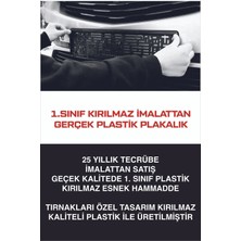 Tay Promosyon Oto Plakalık Boş Yazısız Siyah 2 Adet Kırılmaz Esnek Oto Plakalık