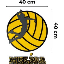 Kişiye Özel Isimli Ahşap Mdf Voleybol Duvar Dekoru | Sporcu Temalı Voleybol Oynayan Oyuncu Desenli
