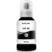 Epson 103 Siyah 127 ml Renkliler 70 ml Muadil Mürekkep Set L3110, L3150, L3160, L3190 L3250 Uyumlu