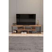 Tv Sehpası  Raflı 140 cm Gzd Tv Ünitesi  Atlantik Ceviz