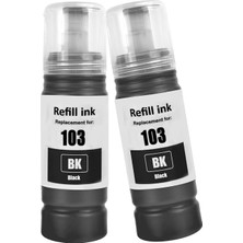 Epson 103 Mürekkep Ecotank L5190/L5290 Uyumlu 3+2 Siyah Muadil Mürekkep