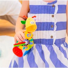Vivaverse Zürafa Bebek Diş Kaşıyıcı Özellikli Çıngırak Peluş Oyuncak Ötmeli
