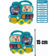 Vivaverse Mavi Işıklı ve Müzikli Otobüs Bebek Piyanosu