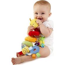 Vivaverse Figürlü Bebek Çıngırağı Puset Beşik Yatak Bebek Arabası Uyumlu Peluş Oyuncak