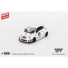 Mini GT 1/64 809 Lb-Works x Abas Works Abarth 595 Gara White