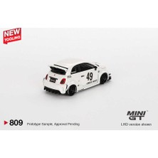 Mini GT 1/64 809 Lb-Works x Abas Works Abarth 595 Gara White