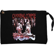 Cannibal Corpse Essential Siyah Clutch Astarlı Cüzdan / El Çantası