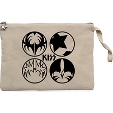 Kiss Figure Krem Clutch Astarlı Cüzdan / El Çantası