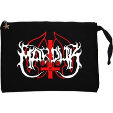 Marduk Logo Siyah Clutch Astarlı Cüzdan / El Çantası
