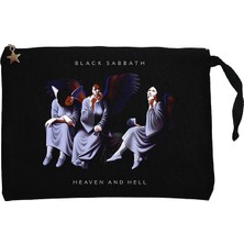 Black Sabbath Heaven And Hell Siyah Clutch Astarlı Cüzdan / El Çantası