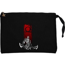 God Of War Kratos Logo Siyah Clutch Astarlı Cüzdan / El Çantası