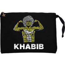 Khabib Graphic Siyah Clutch Astarlı Cüzdan / El Çantası