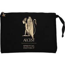 Alcest Spiritual Instinct Siyah Clutch Astarlı Cüzdan / El Çantası