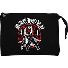 Bathory Graphic Siyah Clutch Astarlı Cüzdan / El Çantası