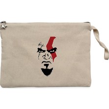 God Of War Kratos Face Krem Clutch Astarlı Cüzdan / El Çantası