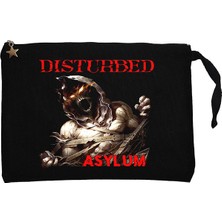 Disturbed Asylum Siyah Clutch Astarlı Cüzdan / El Çantası