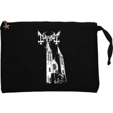 Mayhem Originators Of The Northern Darkness Siyah Clutch Astarlı Cüzdan / El Çantası