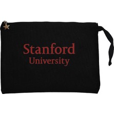 Stanford University Red Siyah Clutch Astarlı Cüzdan / El Çantası