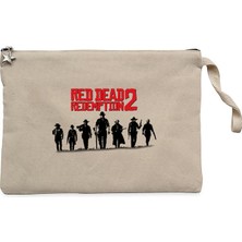 Red Dead Redemption 2 Poster Krem Clutch Astarlı Cüzdan / El Çantası