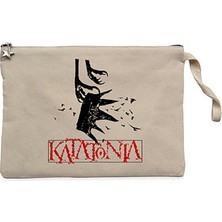 Katatonia Crown Krem Clutch Astarlı Cüzdan / El Çantası